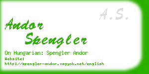 andor spengler business card